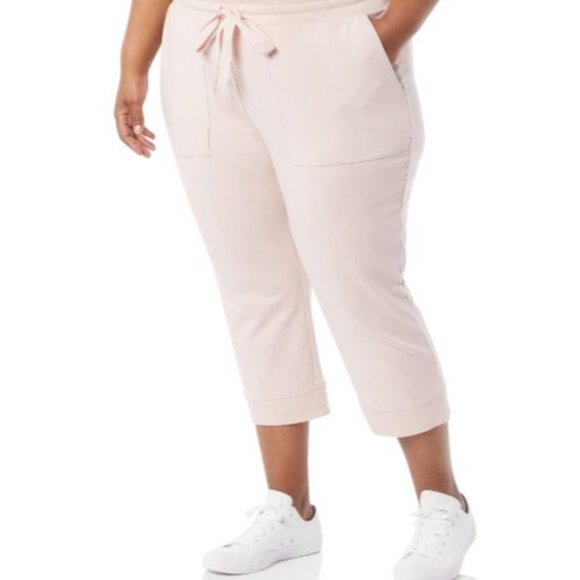 Daily Ritual Women's Terry Cotton Crop Jogger Size: Large - Picture 2 of 2